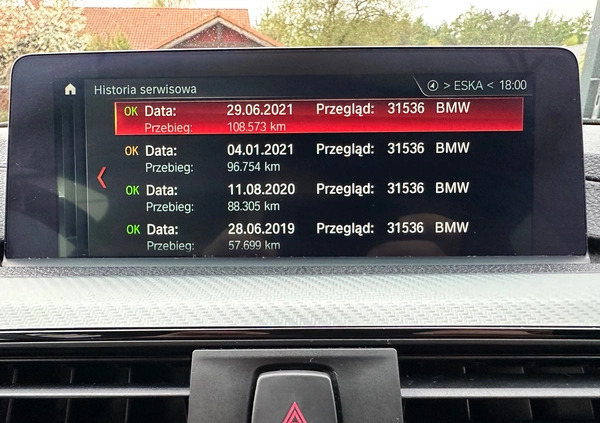 BMW Seria 3 cena 74000 przebieg: 167000, rok produkcji 2017 z Szczecin małe 781